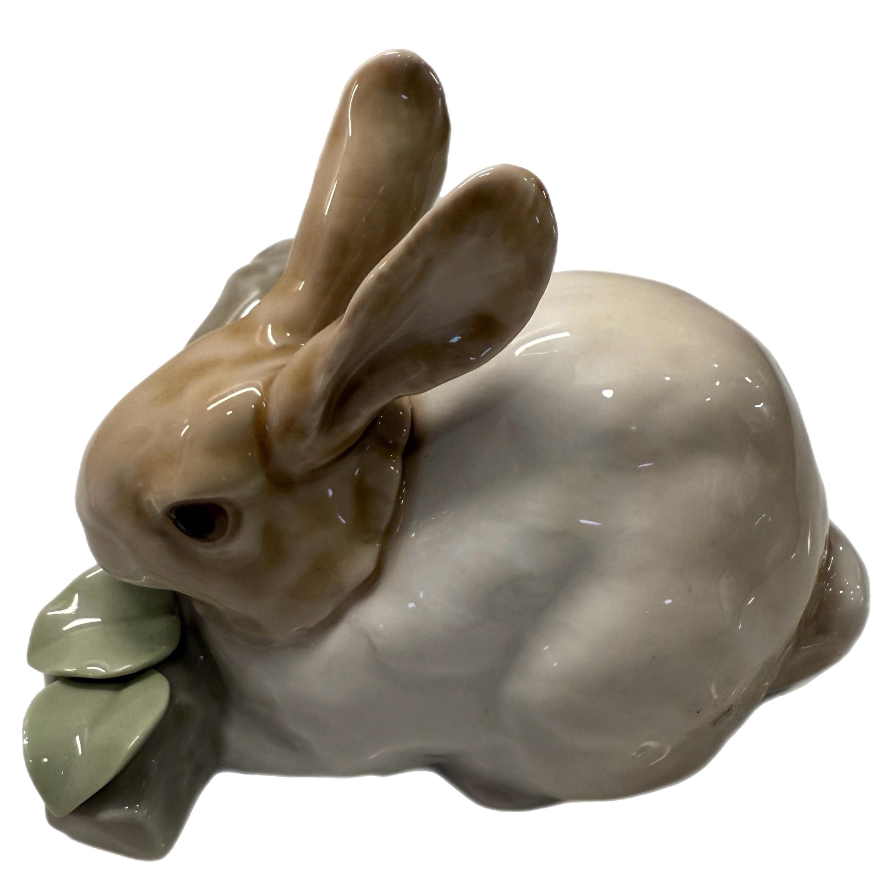 リヤドロ - フィギュリン LLADRO 花飾りの白うさぎ 陶器 | =Limited 森