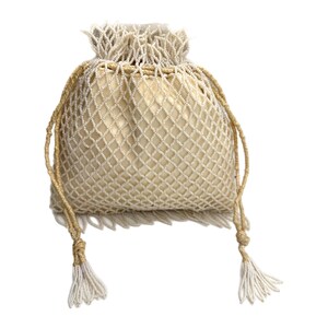 Bead Drawstring Bucket Bag - Etsy display picture 1