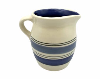 Vintage Pfaltzgraff 4,5 ”Rio Milchkännchen - Blaue Streifen