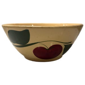 Vintage Watt Pottery Apple Ceramic Bowl 8&quot;
