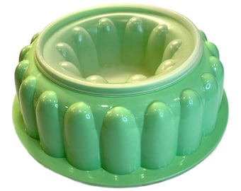 Moule à Gelée Tupperware Vintage – 3 Pièces, 6 Tasses – Anneau Aigue-marine – NEUF