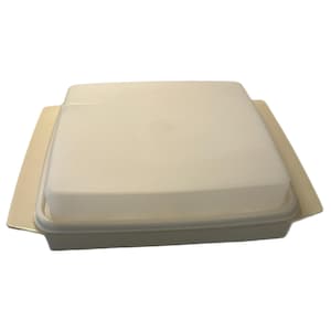 Vintage Tupperware Deviled Egg Keeper Carrier – Tan & Clear Lid