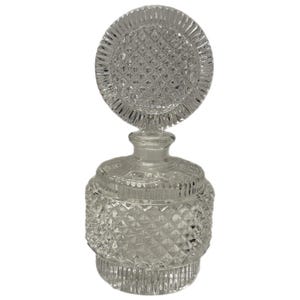 Antyczny szklany flakon perfum Val Saint Lambert Clear Crystal Art Deco