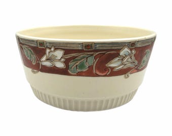 Vintage Pfaltzgraff Mission Flower 20 cm runde Bäckerschale / Servierschüssel - Nesting