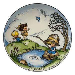 Vintage 1966 Joan Walsh Anglund MARCH Decorative Plate - Etsy