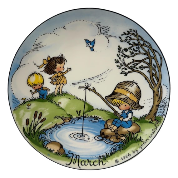 Vintage 1966 Joan Walsh Anglund MARCH Decorative Plate - Etsy Norway