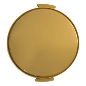 1970s Vintage Tupperware Harvest Gold 13” Cake Carrier Bottom Plate