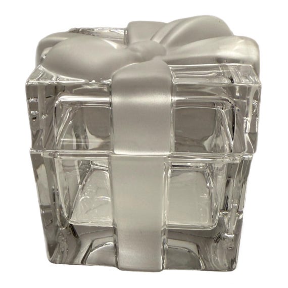 Vintage Tiffany & Co. Frosted Crystal Trinket Gift Box - Etsy