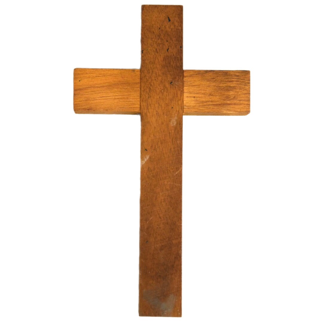 Vtg 9 X 5 Christianity Basic Wooden Cross Etsy