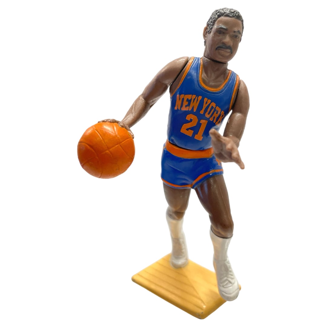 Vintage NY Knicks #21 Gerald Wilkins NBA Starting Line up Action