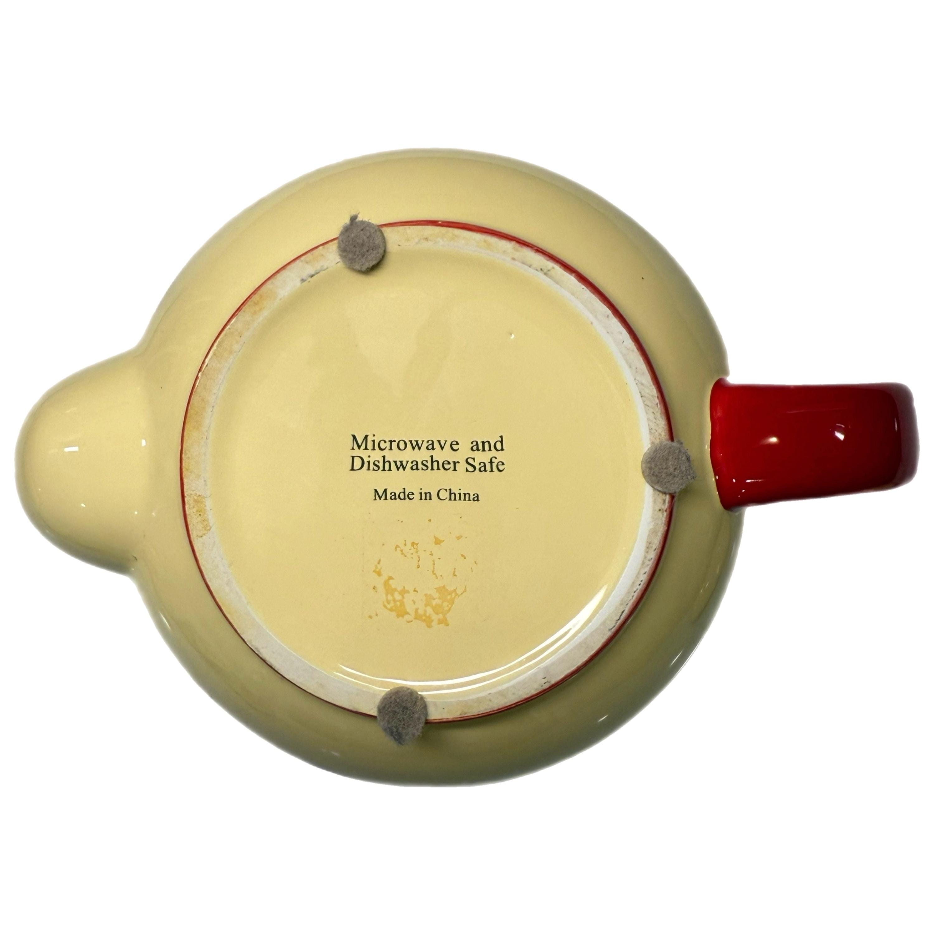 Vintage Tea Time Yellow Red Ceramic Teapot & Lid - Etsy Canada