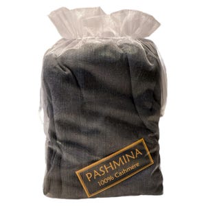 NEW Vintage Gray Pashmina 100% Cashmere