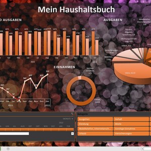 Budget book, Excel template, German