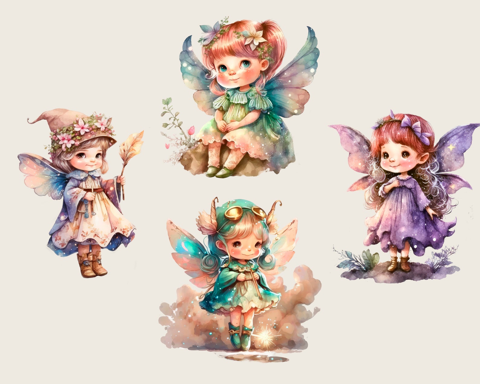 Little Magic Fairy Clipart Watercolor Cute Fairy Clipart, Fairy Png ...