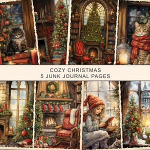 Cozy Christmas Junk Journal Kit: Vintage Printable Pages (Digital Download)