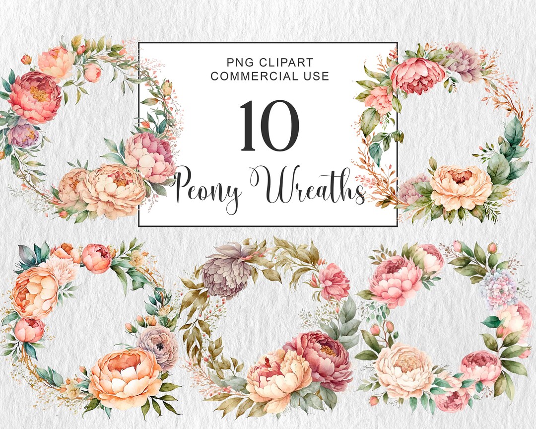 Watercolor Pink Wreath Clipart PNG Watercolor Wreath Clipart, Blush