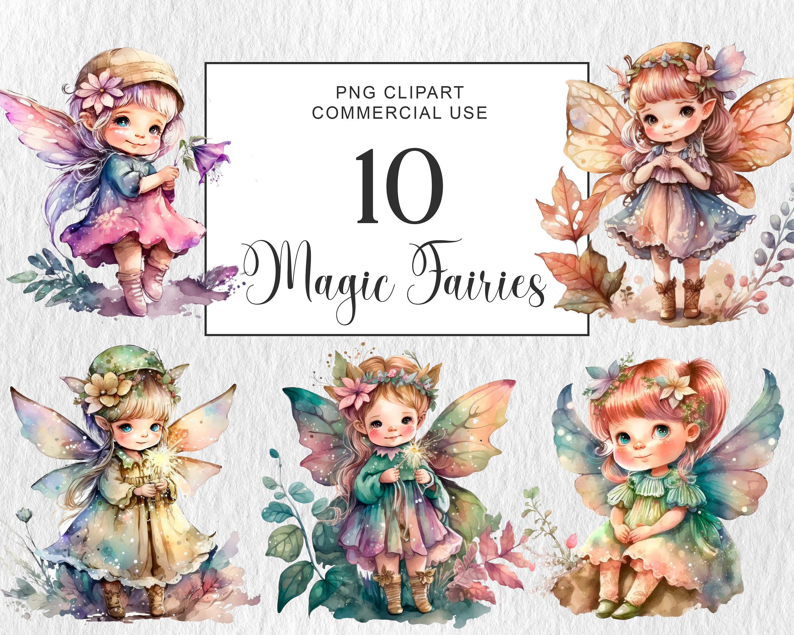 Little Magic Fairy Clipart Watercolor Cute Fairy Clipart, Fairy Png ...