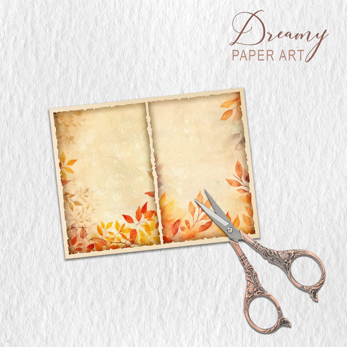Autumn Leaves Junk Journal Kit: Fall Printable Paper (digital Collage ...