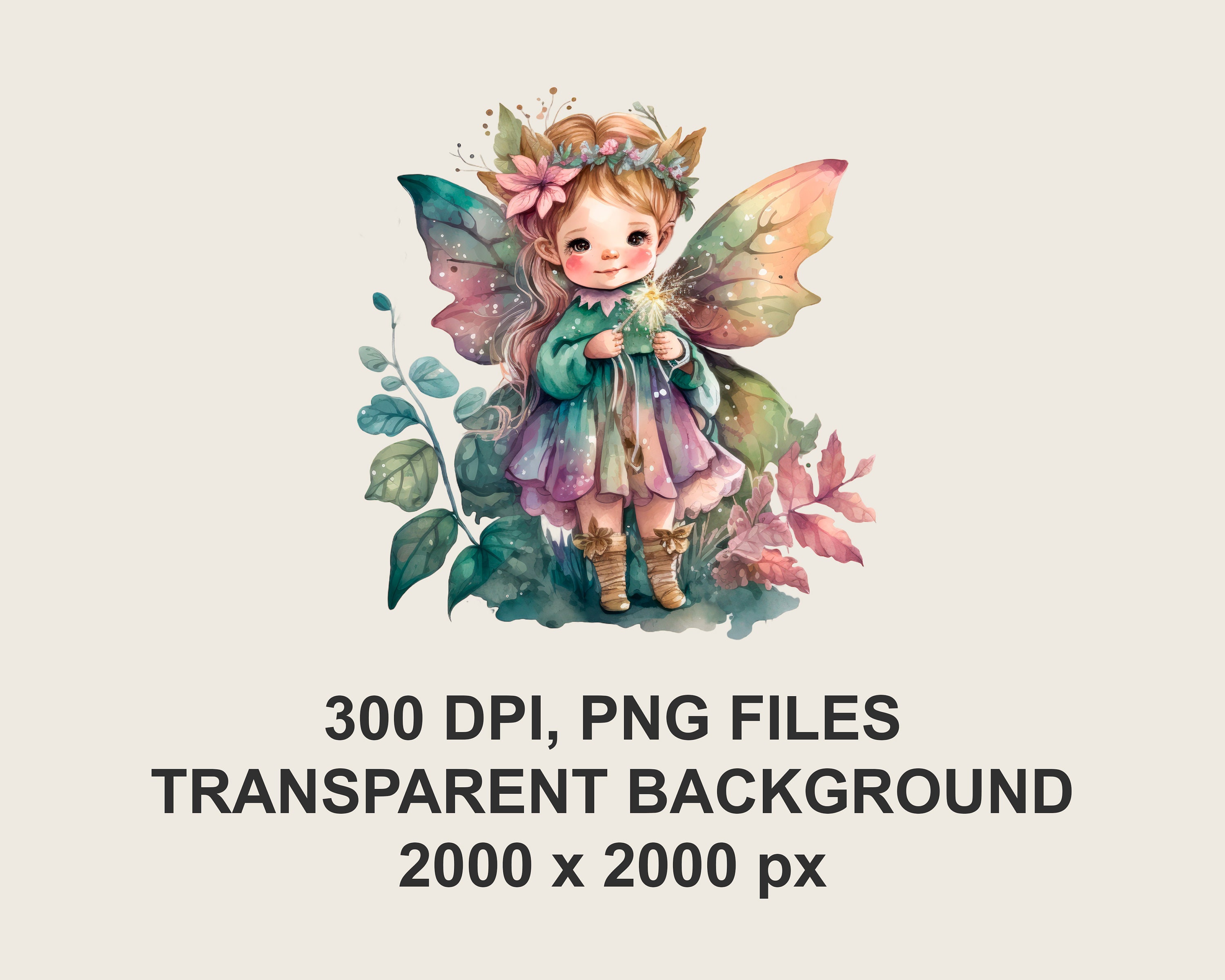 Little Magic Fairy Clipart Watercolor Cute Fairy Clipart, Fairy Png ...