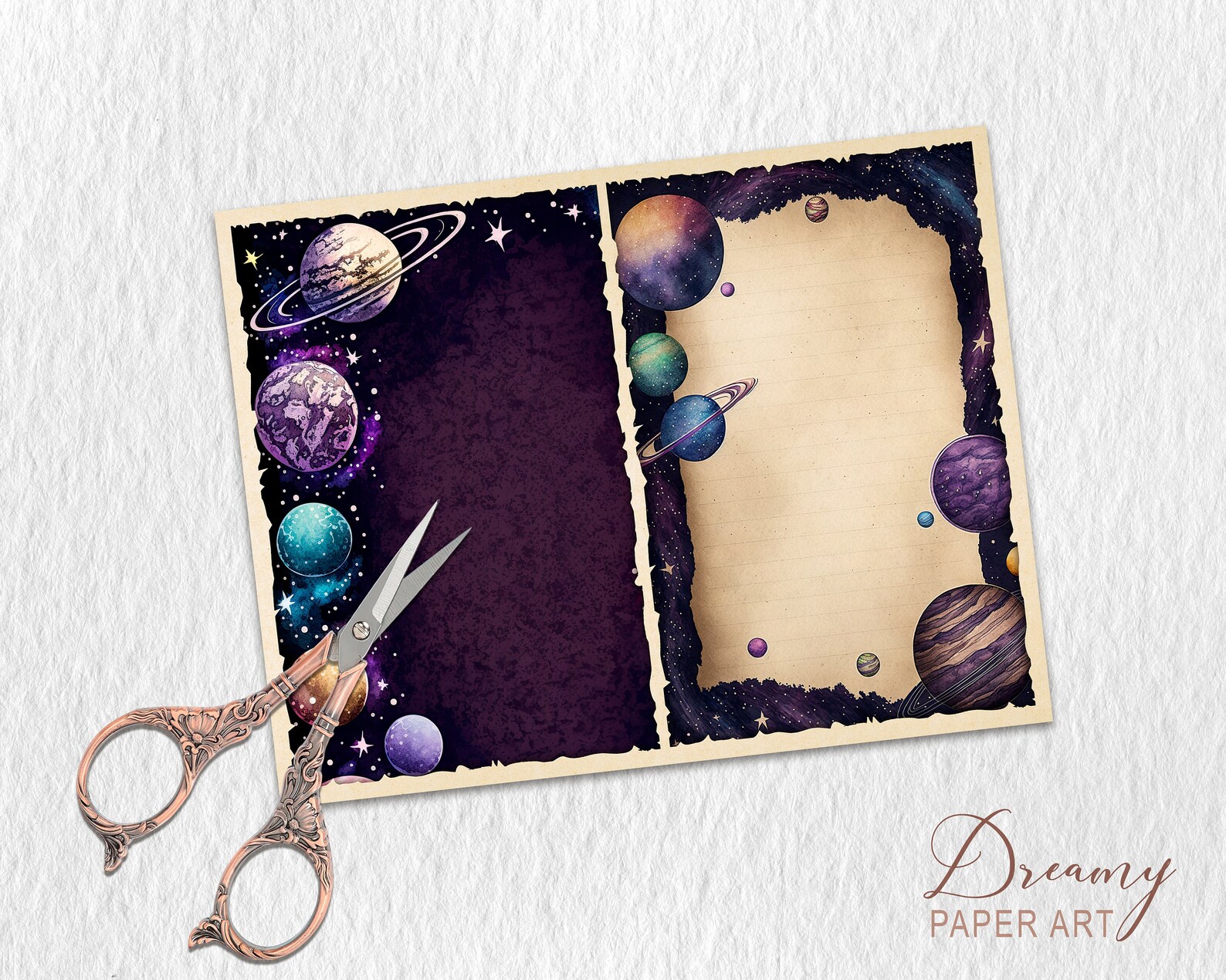 Space Journal Paper Planets Junk Journal Pages, Space Junk Journal Kit, Cosmos Junk Journal ...