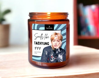 Smells like TaeHyung Soy Wax candle, BTS gift candle, KPOP Gift, Bangtan Boys