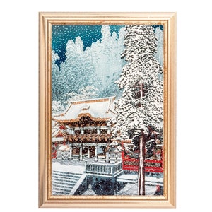 Japanese Art Print: The Yomei Gate At Nikko Wall Art Home Decor, Giclee Art Print Ukiyo-e Style, Woodblock Print, Digital Download Poster