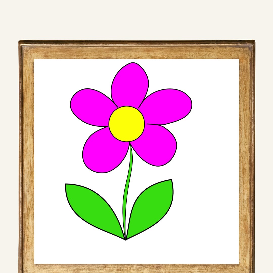 Pink Flower Wall Art, Botanical Printable Art Poster for Nursery