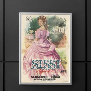 Sissi 1956 Movie Poster, Vintage Movie Poster, Vintage Movie Poster, VintageA3 Movie Wall Art, Vintage Wall Digital Print, INSTANT DOWNLOAD