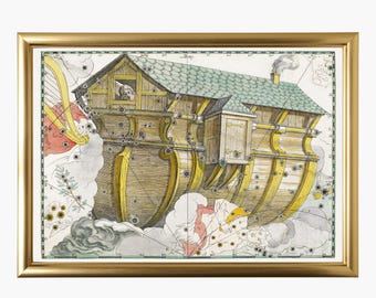 Noah's Ark Wall Art Print | Vintage Christian Printable Wall Art (Digital Download)