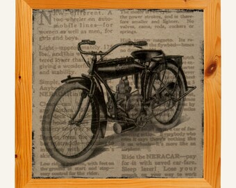 Indian Motorcycle Art Print | Vintage Bike Wall Art (Digital Download)