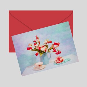 Tarjeta de felicitación con flores, imprimible, para cumpleaños, con mensaje de "Mejórate pronto", tarjeta de felicitación en blanco tamaño A4, tamaño carta (EE. UU.), 7 x 5, descarga digital.