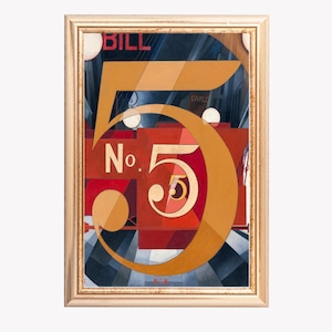 Vintage Wall Art Print The Figure 5 in Gold, Futurism Modern Art for Home, Poster Portrait, American Painter Demuth INSTANT DIGITAL DOWNLOAD