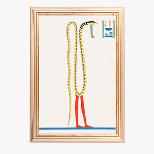 Vintage Egyptian Art Print: Kneph Illustration by Dubois (Digital Download)
