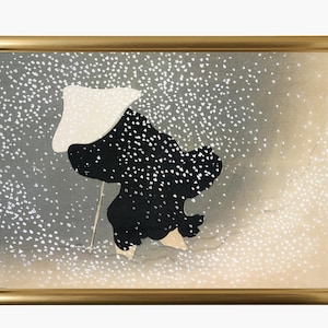 Snow from Momoyogusa | Japanese Vintage Art Print for Your Home | Downloadable PRINTABLE Digital Art Print | Japanese Artist Kamisaka Sekka