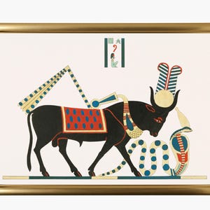 Ancient Egyptian Apis Poster: Pantheon Egyptien Vintage Art (Digital Download)