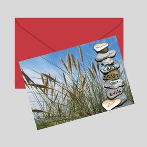 Cartão de felicitações Equilíbrio de vida, Cartão para impressão Ying Yang Cartão de aniversário, Parabéns A4 Carta dos EUA Cartão de felicitações em branco 7x5, DOWNLOAD DIGITAL