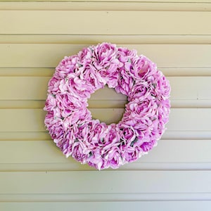 Lavender Peony Wreath: Farmhouse Floral Door Decor, 18-20 Inch