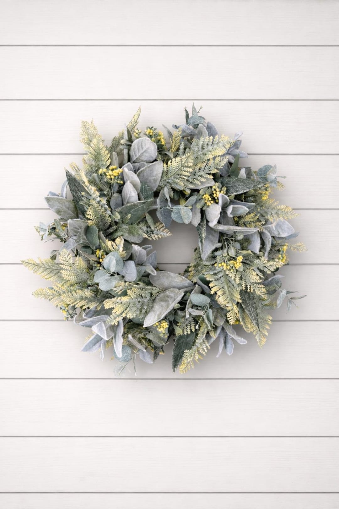 Luxury Lamb’s Ear Eucalyptus Wreath – Elegant Year Round Neutral Door ...