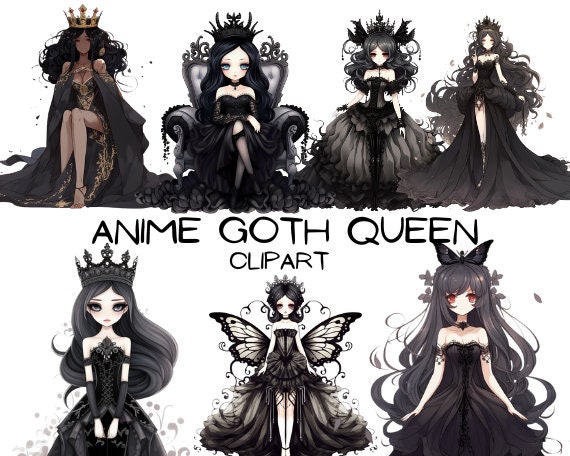 Poster Gothic Anime Girl Character Manga Stock Vector Royalty Free  2102633875  Shutterstock