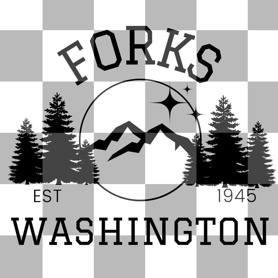 Twilight Movie Inspired Forks Washington SVG Sublimation for Etsy