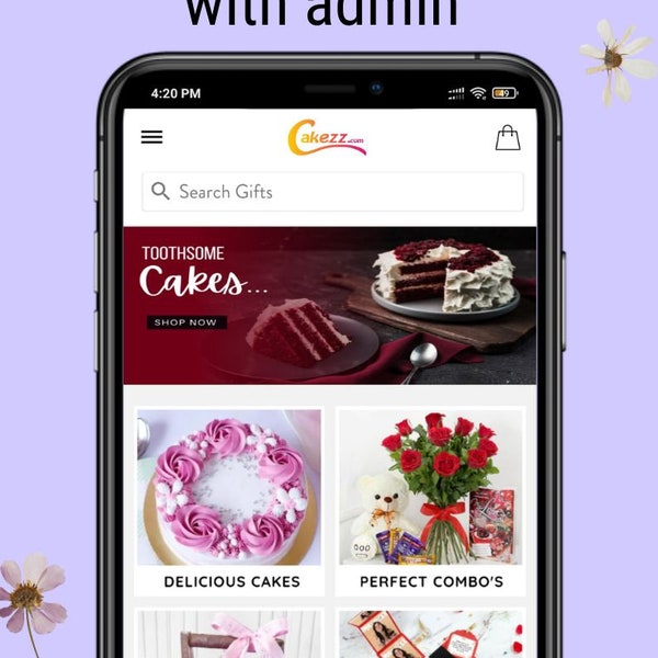 Android full app with admin panel | android native app code with setup | flower delivery app | cake delivery app