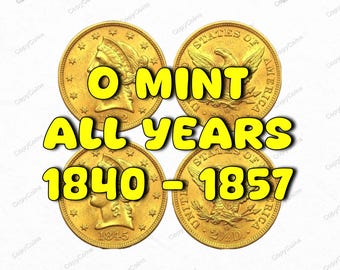 1840-1857 O Liberty Gold Quarter Eagle 2.5 Dollar A Rare & Sought After Gold Restrike Commemorative Coin