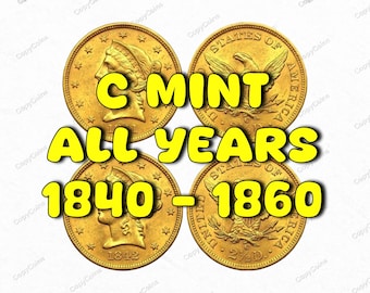 1840-1860 C Liberty Gold Quarter Eagle 2.5 Dollar A Rare & Sought After Gold Restrike Commemorative Coin