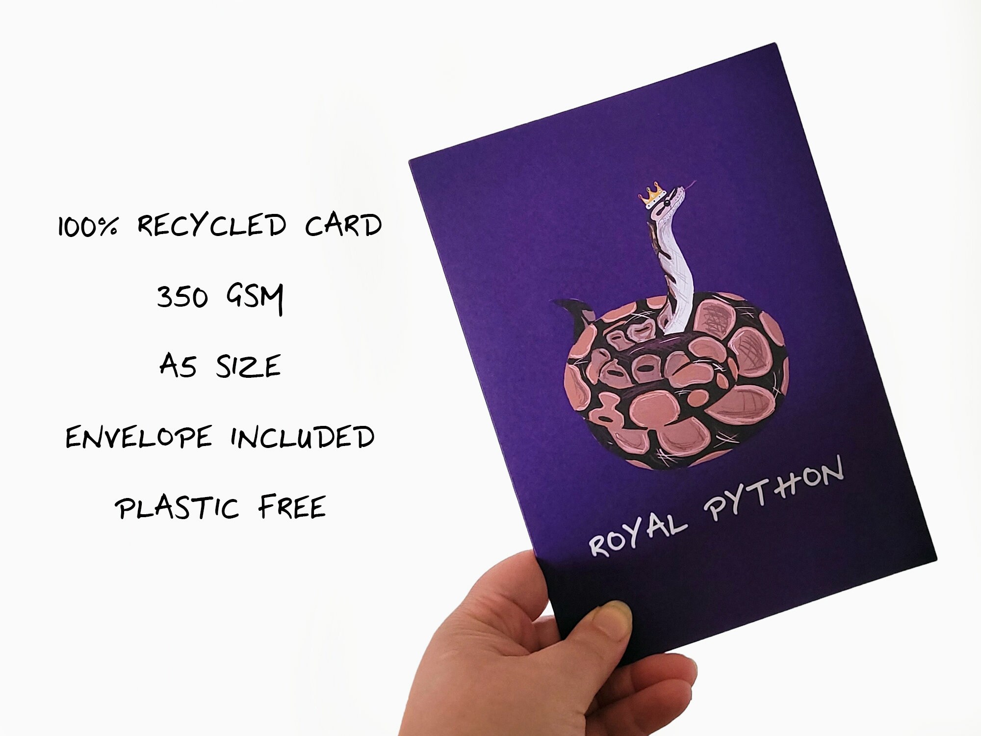 Snake Greeting Card Royal Python - Etsy