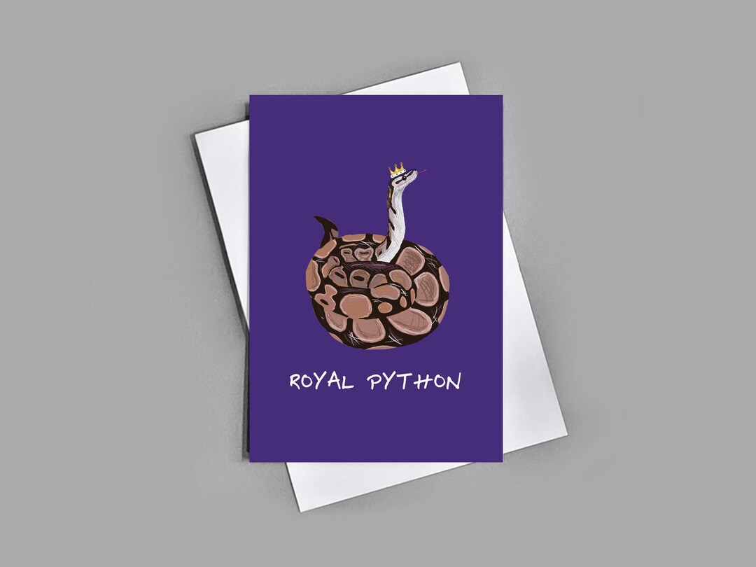 Snake Greeting Card Royal Python - Etsy