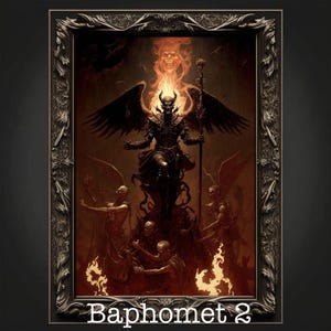 Digital Version Baphomet Wall Art One File - Devil Art, Satan Print, Lucifer Poster Demon Gothic Artwork Occult Painting Antichrist, Horror