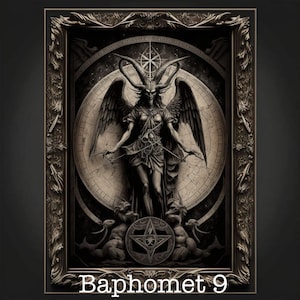 Digital Version Baphomet Wall Art One File - Devil Art, Satan Print, Lucifer Poster Demon Gothic Artwork Occult Painting Antichrist, Horror