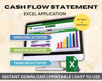 Planilha de Fluxo de Caixa em Excel | Controle Mensal de Fluxo de Caixa | Análise Financeira Empresarial | Compatível com o Google Sheets