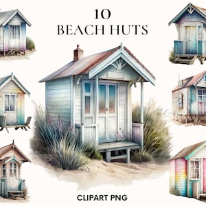 Beach hut clipart, Beautiful beach clipart bundle, Beach hut png,  Holidays clipart, Relax, Summer clipart, Beach party clipart, Card making