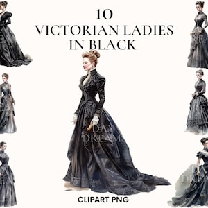 Vintage girl clipart, Victorian lady clipart bundle, Beautiful girl model, Retro clipart, Fashion illustration, Paper craft, Scrapbooking